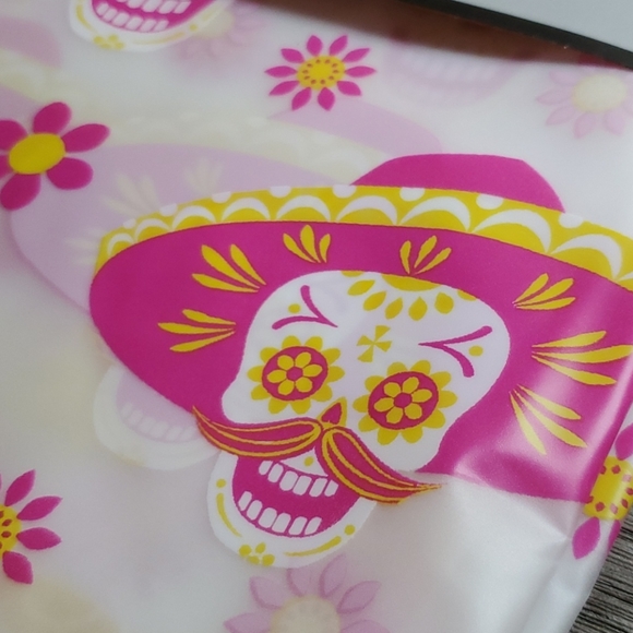 Sugar and Bones Sugar Skull Novelty Shower Curtain - Picture 2 of 9